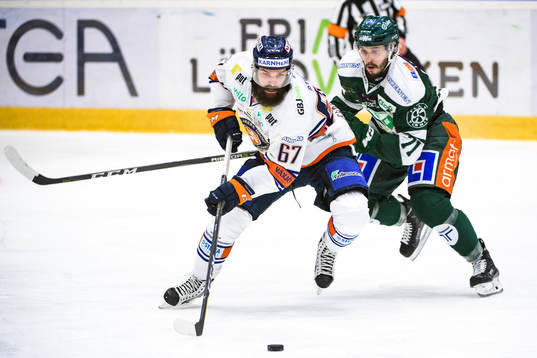 Växjös Linus Fröberg och Färjestads Jesse Virtanen