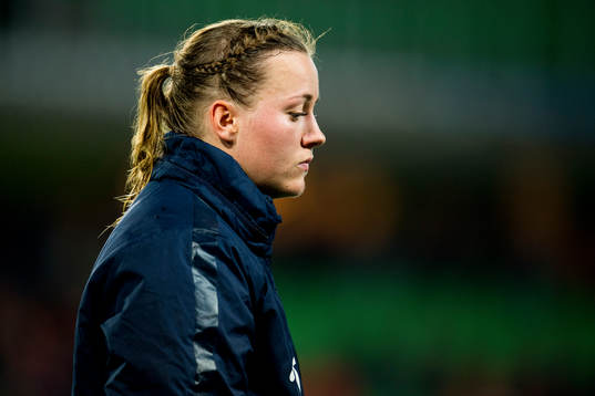 Kristine Minde of Norway looks dejected