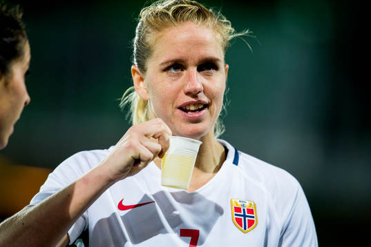 Elise Thorsnes of Norway looks dejected