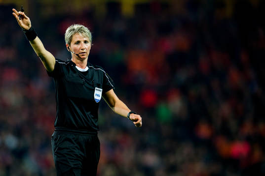 Referee Jana Adamkova of the Czech Republic