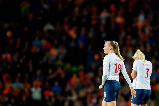 Frida Maanum of Norway looks dejected