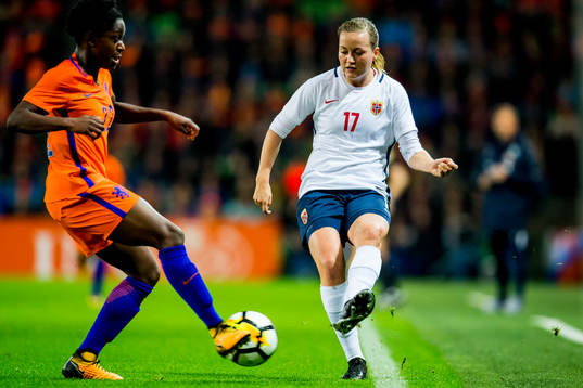 Liza van der Most of Netherlands and Kristine Minde of