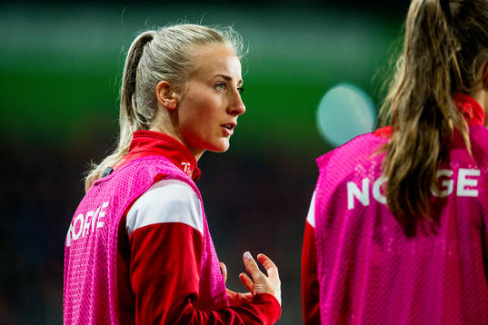 Anja Sønstevold of Norway warms up