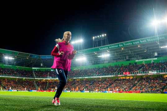 Anja Sønstevold of Norway warms up
