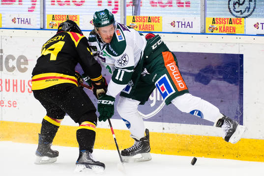 Brynäs Henrik Larsson och Färjestads Joakim Nygård