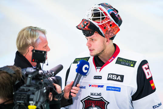 Malmö Redhawks målvakt Oscar Alsenfelt