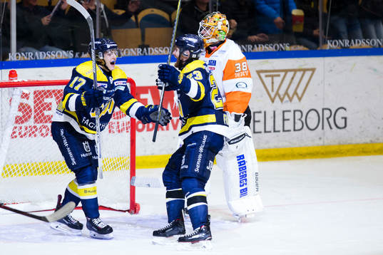 s Isac Brännström och Robin Figren jublar