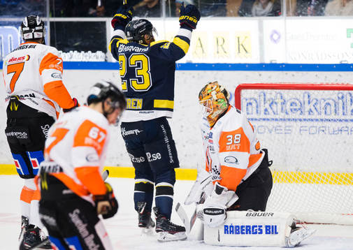 Karlskronas Joel Kellman, Konstantin Komarek och målvakt