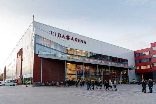 Generell exteriör vy av Vida Arena