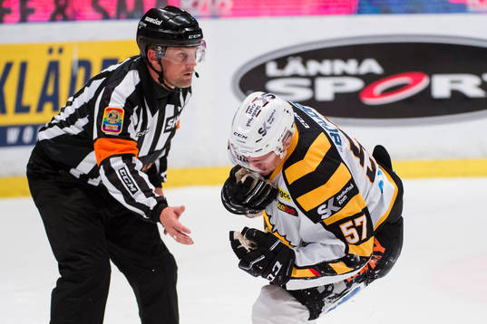 Domare Mikael Nord och Skellefteås Emil Djuse