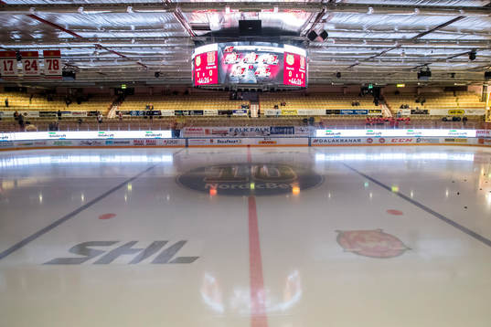 Jalas arena interiör innan ishockeymatchen i SHL mellan
