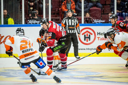 Karlskronas Bobbo Petersson, Cory Murphy och Morten Madsen