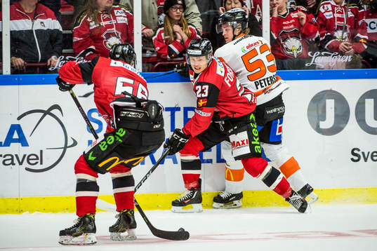 Malmö Redhawks Filip Lennström och Christoffer Forsberg