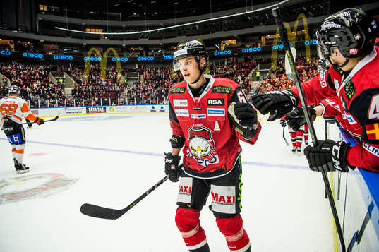 Malmö Redhawks Fredrik Händemark jublar