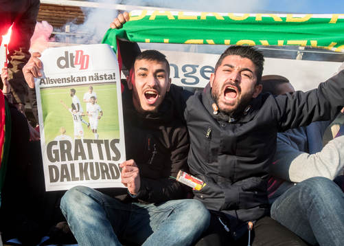 Dalkurds supporters jublar