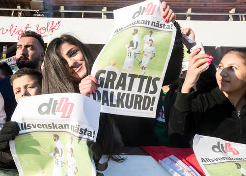 Dalkurds supporters jublar