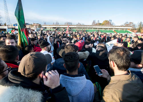 Dalkurds supporters jublar