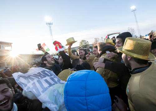 Dalkurds supporters jublar