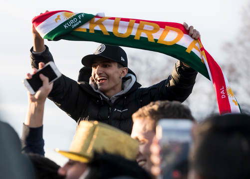 Dalkurds supporters jublar