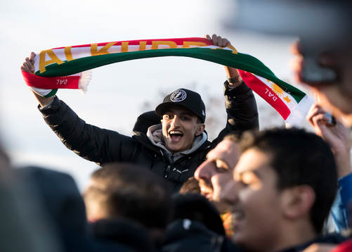 Dalkurds supporters jublar