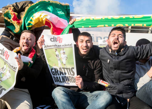 Dalkurds supporters jublar