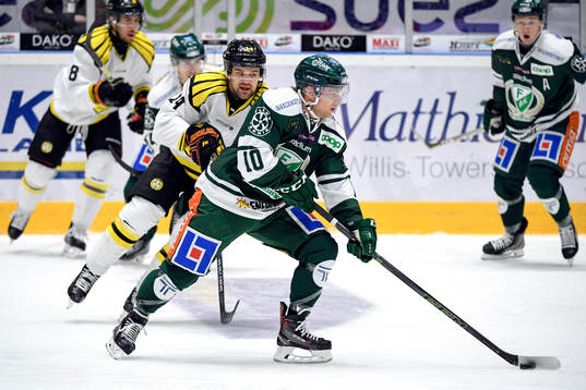 Färjestads Marcus Nilsson och Brynäs Johan Alcén