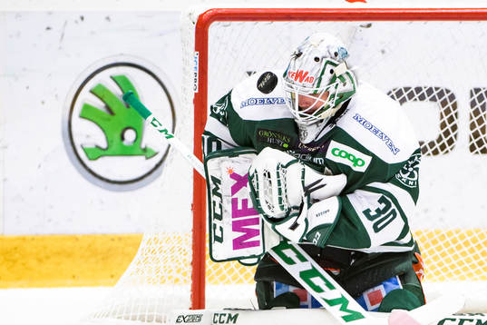 Färjestads målvakt Lars Haugen