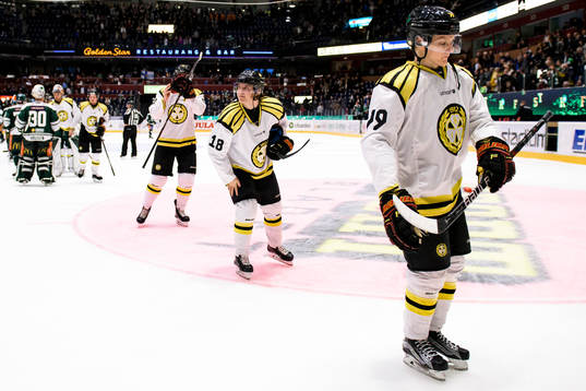 Brynäs Adam Hirsch och Daniel Mannberg deppar