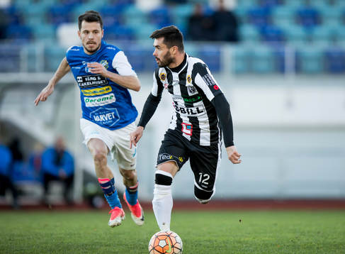 Landskronas Igor Arsenijevic före Oddevolds Liridon Selmani