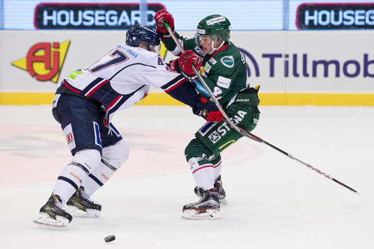 Linköpings Anton Karlsson mot Frölundas Oliwer