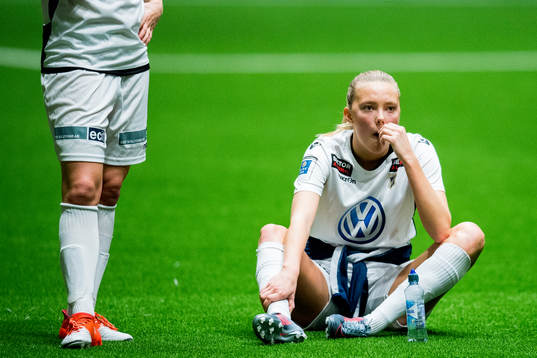 Synne Sofie Jensen of Stabæk looks dejected