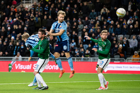Djurgårdens Elliot Käck dem en nick mot mål