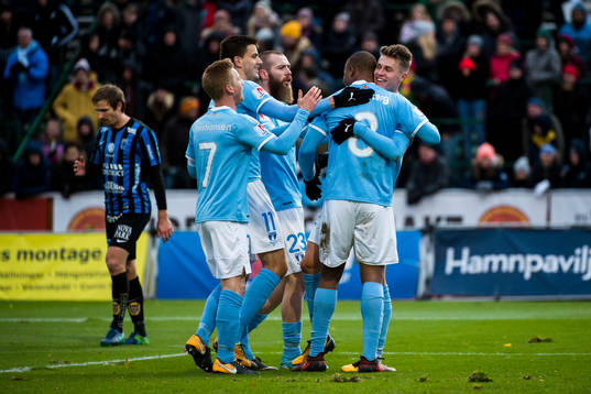 Malmö FFs spelare jublar