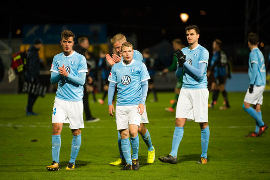 Malmö FFs Pavle Vagic , Franz Brorsson , Oscar Lewicki och