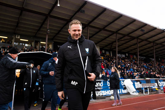Malmö FFs tränare Magnus Pehrsson före fotbollsmatchen i