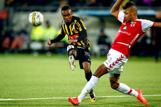 Häckens Nasiru Mohammed och Kalmars Mikael Dyrestam