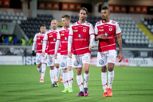 Kalmars Filip Hellquist och Mikael Dyrestam deppar