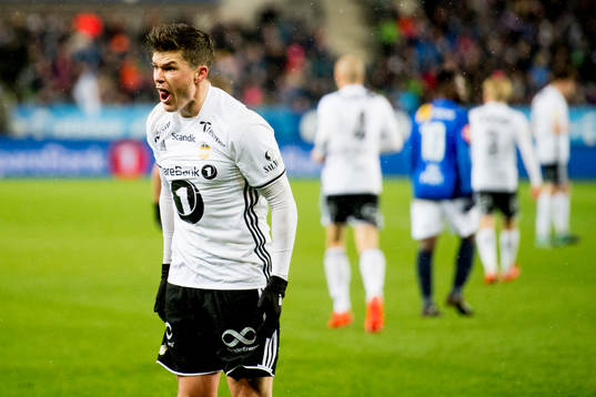 Pål André Helland of Rosenborg reacts