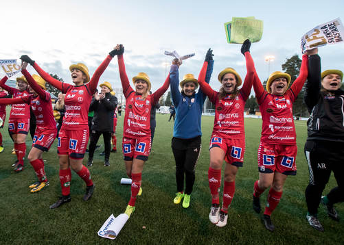 Linköpings spelarna jublar