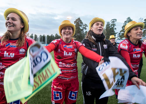 Linköpings spelarna jublar
