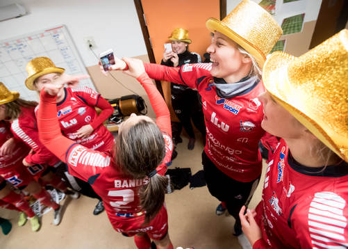 Linköpings spelarna jublar