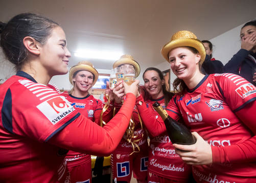 Linköpings spelarna jublar