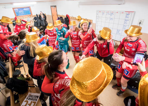 Linköpings spelarna jublar