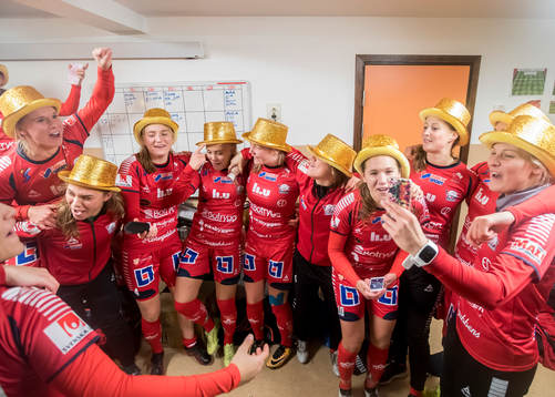 Linköpings spelarna jublar