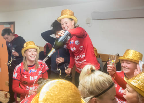 Linköpings spelarna jublar