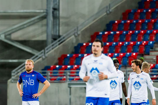 Henrik Kjelsrud Johansen of Vålerenga looks dejected