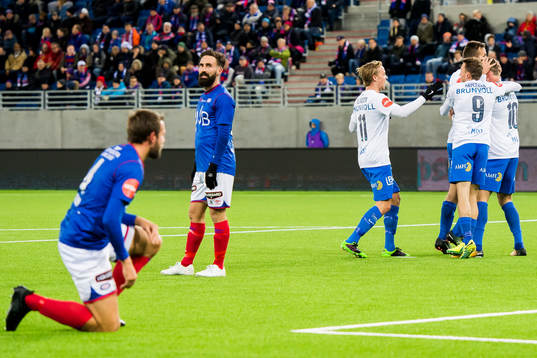 Bjørn Bermann Sigurdarson of Molde celebrates with his