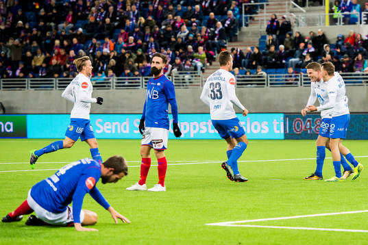 Bjørn Bermann Sigurdarson of Molde celebrates with his