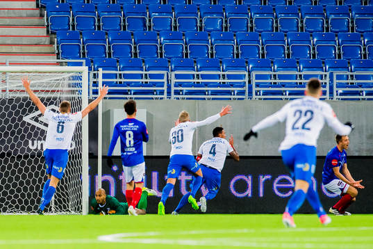 Ruben Gabrielsen of Molde celebrates