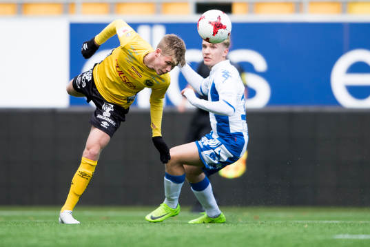 Elfsborgs Anton Thorsson och IFK Göteborgs Edvin Dahlqvist